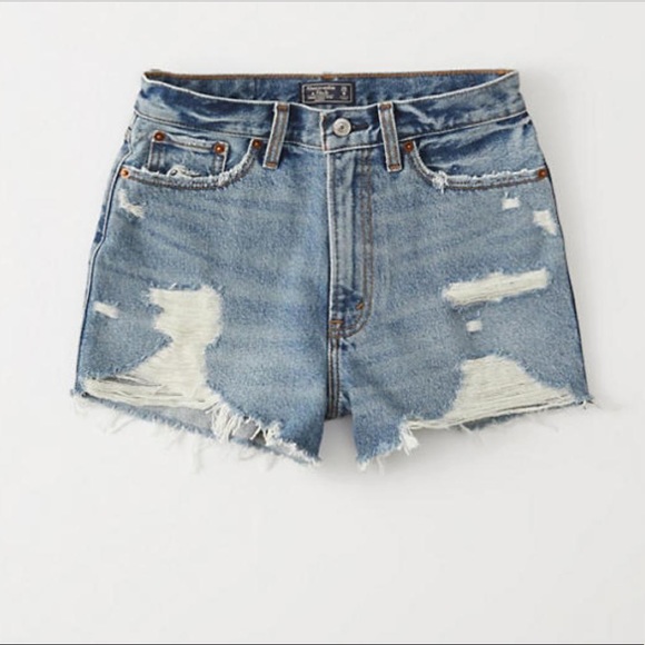 annie high rise shorts abercrombie